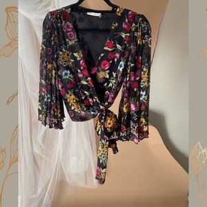 Alice + Olivia floral top